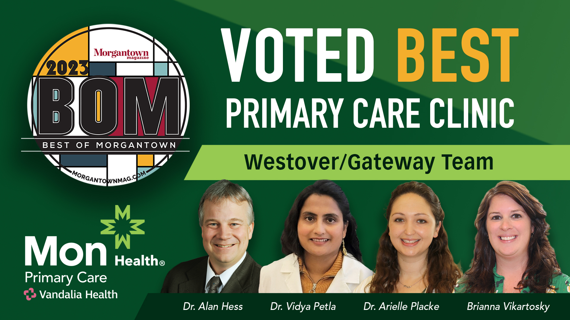 Mon Health Primary Care – Morgantown Voted Best of Morgantown