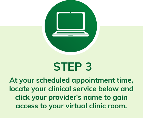  step 3 at your scheduled appointment time