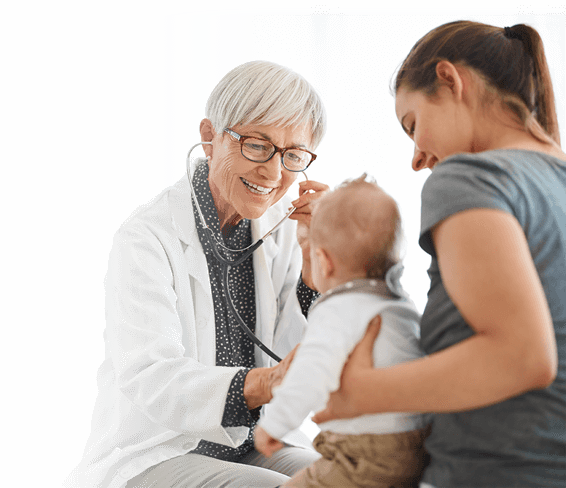 doctor with child