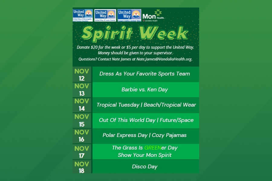 Spirit Week at the Health System Generates $41,000 for Local United Ways